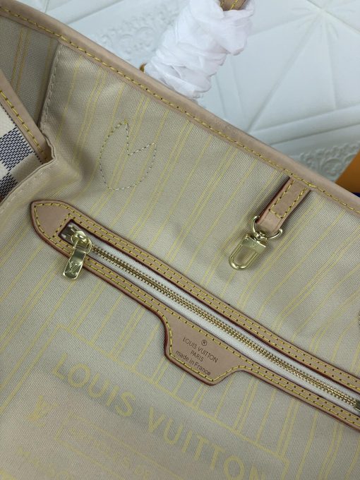 Louis Vuitton Neverfull Gm Damier Azur And Beige 40Cm N41360 - Image 3