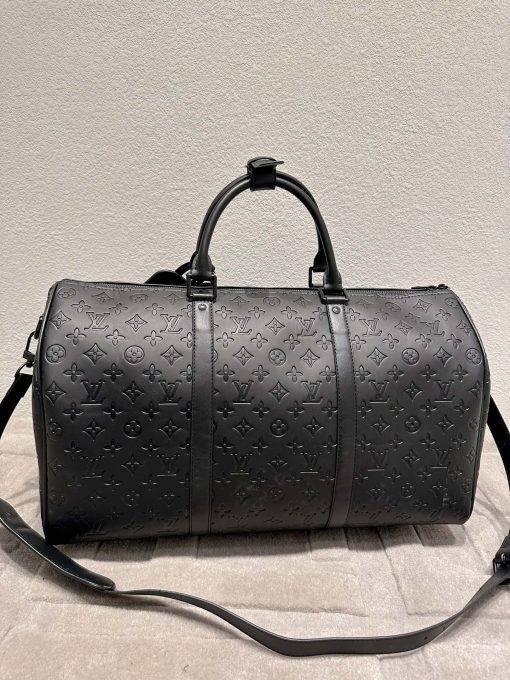 Louis Vuitton Keepall Bandouliere 50 Black M44810 - Image 3