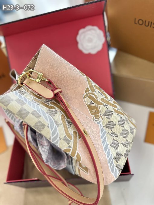 Louis Vuitton Neonoe Mm Damier Azur Coated Canvas 25Cm N40474 - Image 5