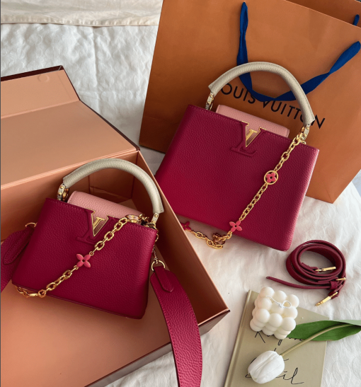 Louis Vuitton Capucines Taurillon Cowhide Dark Pink 27Cm M20845 - Image 7