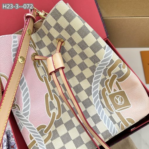 Louis Vuitton Neonoe Mm Damier Azur Coated Canvas 25Cm N40474 - Image 8