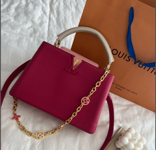 Louis Vuitton Capucines Taurillon Cowhide Dark Pink 27Cm M20845 - Image 8