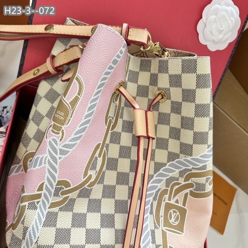 Louis Vuitton Neonoe Mm Damier Azur Coated Canvas 25Cm N40474 - Image 9