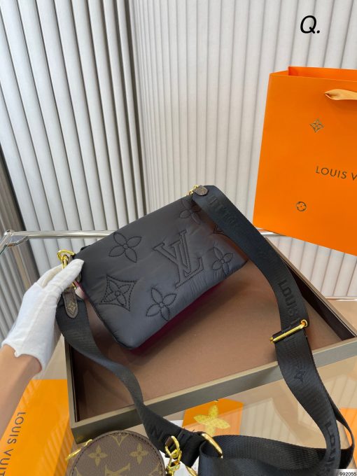 Louis Vuitton Maxi Multi Pochette Accessoires Black Pink 25Cm - Image 10