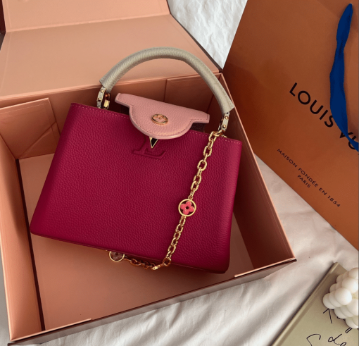 Louis Vuitton Capucines Taurillon Cowhide Dark Pink 27Cm M20845 - Image 9