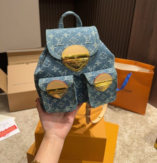 Louis Vuitton Backpack Venice Denim Blue 20Cm M46836 - Image 3