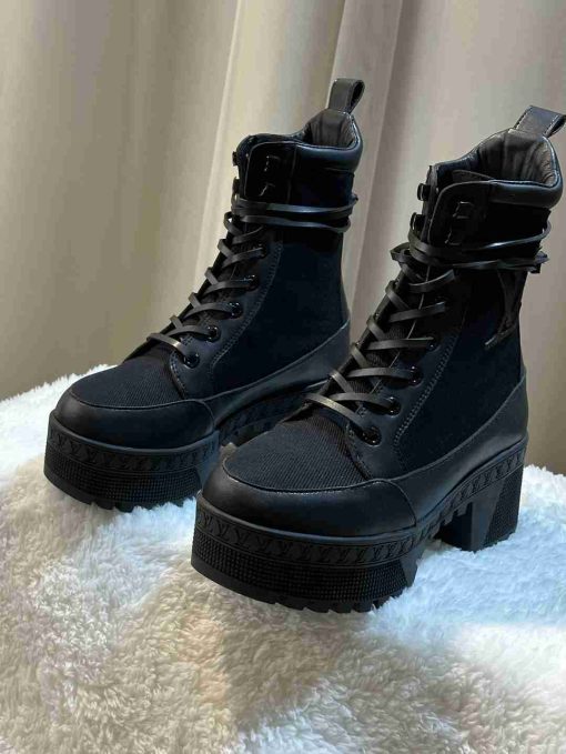 Louis Vuitton Ruby Flat Boots Suede Calfskin And Shearling Beige 1Agwgb - Image 6