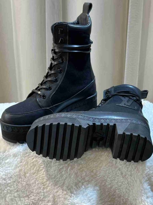 Louis Vuitton Ruby Flat Boots Suede Calfskin And Shearling Beige 1Agwgb - Image 4