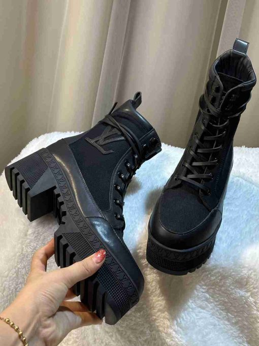 Louis Vuitton Ruby Flat Boots Suede Calfskin And Shearling Beige 1Agwgb - Image 3