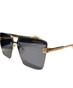 Louis Vuitton My Monogram Metal Square Sunglasses Gold And Black