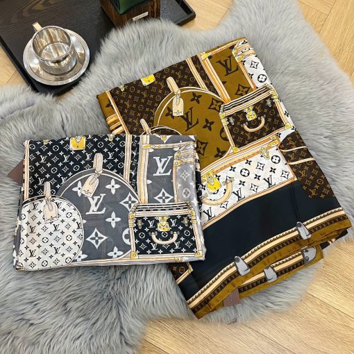 Chanel Cc Camellia Square Scarf Black - Image 7