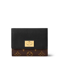Louis Vuitton Victorine On My Side Wallet Monogram Black 12Cm M82640