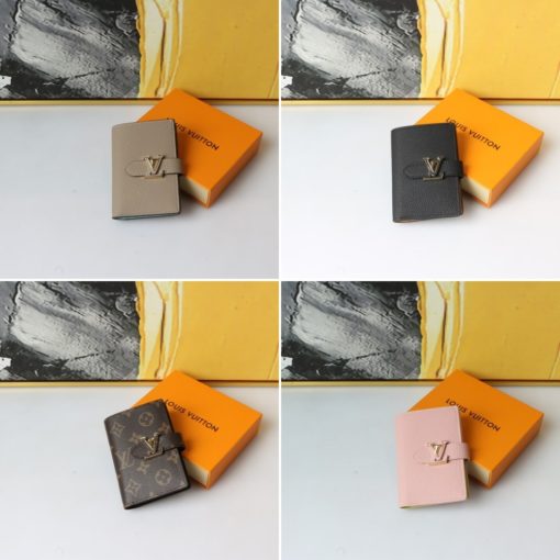 Louis Vuitton Lv Vertical Compact Wallet Taurillon Leather Rose 12Cm - Image 3