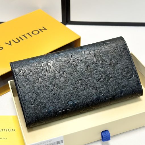 Louis Vuitton Sarah Wallet Monogram Empreinte Black 19Cm M82638 - Image 8