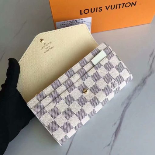 Louis Vuitton Sarah Wallet Damier Azur 19Cm N63208 - Image 6