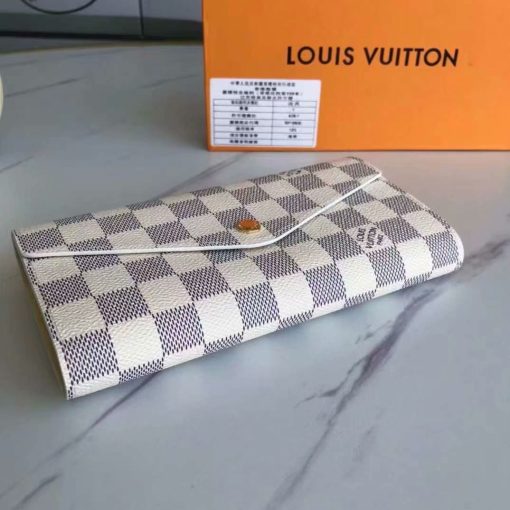 Louis Vuitton Sarah Wallet Damier Azur 19Cm N63208 - Image 8