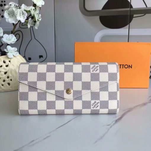 Louis Vuitton Sarah Wallet Damier Azur 19Cm N63208 - Image 10