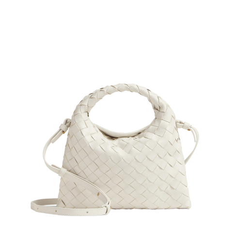 Bottega Veneta Women Mini Hop Bag Bottega Veneta Women Mini Hop Bag White - Image 3