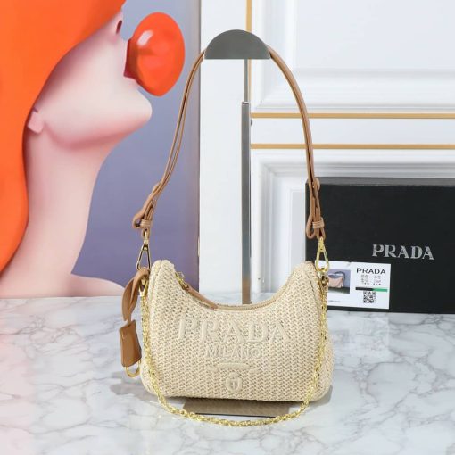 Prada Re Edition Crochet Bag Natural 22cm 1bc204 - Image 10