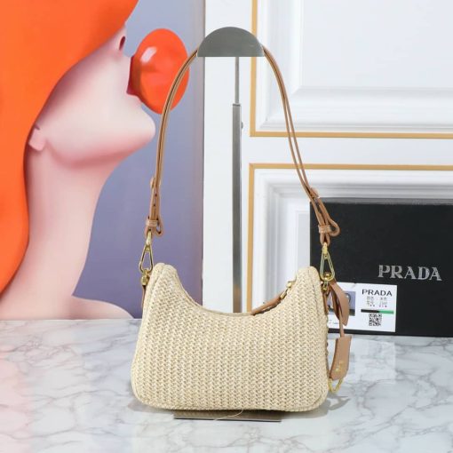 Prada Re Edition Crochet Bag Natural 22cm 1bc204 - Image 9