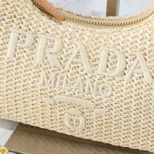 Prada Re Edition Crochet Bag Natural 22cm 1bc204 - Image 7