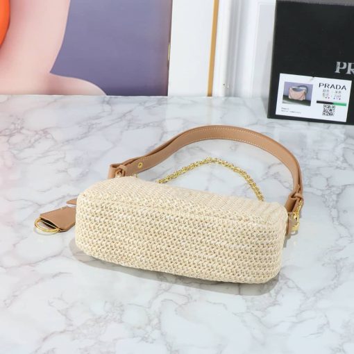 Prada Re Edition Crochet Bag Natural 22cm 1bc204 - Image 6