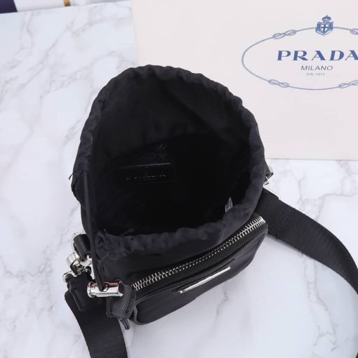 Prada Nylon Messenger Bag Black - Image 7