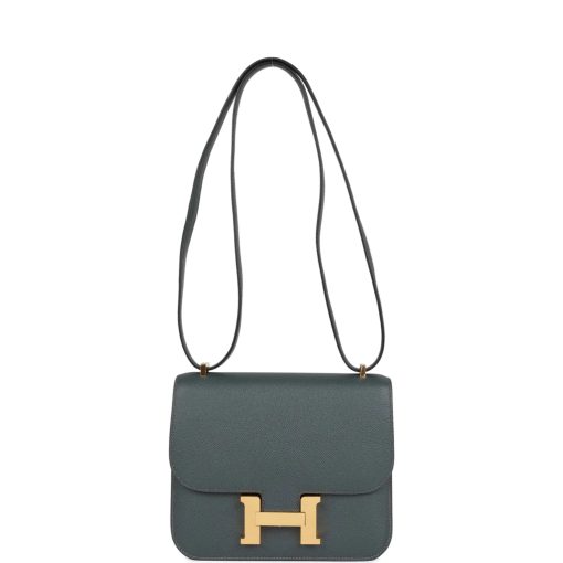 Hermes Constance 18 Bleu Orage Epsom Gold Hardware - Image 7