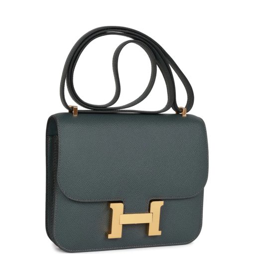 Hermes Constance 18 Bleu Orage Epsom Gold Hardware - Image 2