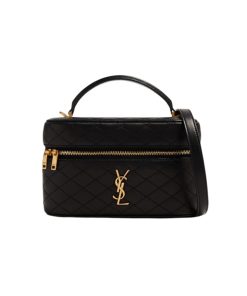 Saint Laurent Mini Gaby Leather Vanity Bag Strap Saint Laurent Black 18Cm 7667311El071000