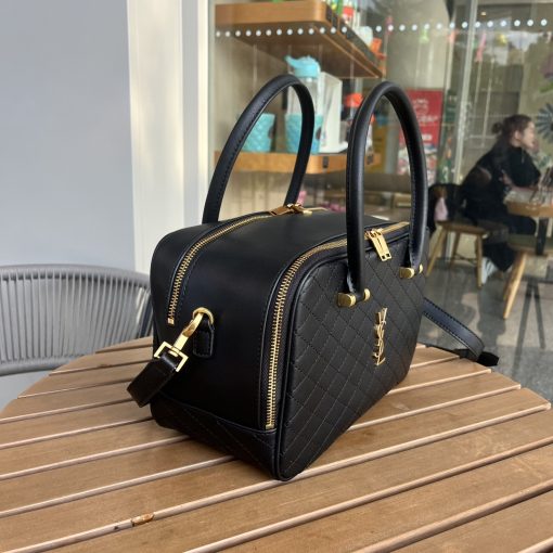 Saint Laurent Lyia Duffle In Quilted Lambskin Black 31Cm 7667851El071000 - Image 8