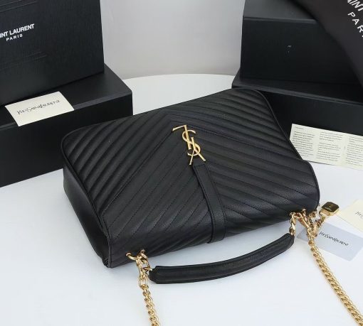 Saint Laurent College Large Chain Bag Black 32Cm 600278Brm071000 - Image 5