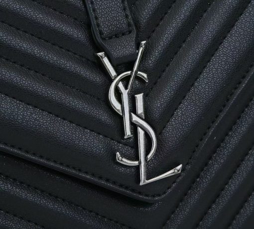 Saint Laurent College Large Chain Bag Black 24Cm 600278Brm041000 - Image 2