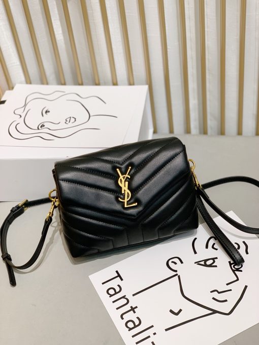 Saint Laurent Loulou Toy Strap Bag In Quilted Y Leather Black 678401Dv7071000 - Image 2