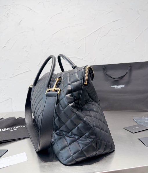 Saint Laurent Giant Travel Bag In Quilted Leather Black 55Cm 736009Aabk91000 - Image 6