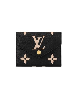 Louis Vuitton Victorine Wallet Black/Beige 12Cm M80968