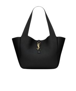 Saint Laurent Le 5 A 7 Bea In Grained Leather Black 50Cm 763435Aactp1000