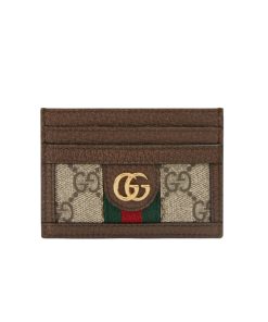 Gucci Ophidia Gg Card Case Monogram Brown 10Cm 523159 96Iwg 8745
