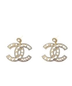 Chanel Iconic CC Statement Earrings with Pearl and Crystal Detailing