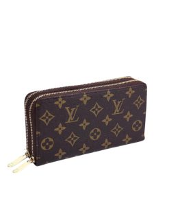 Louis Vuitton Long Double Zipper Wallet Monogram Brown 19Cm