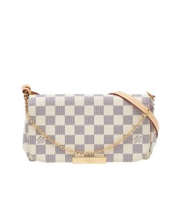 Louis Vuitton Women's Favorite Mm Damier Azur 28Cm