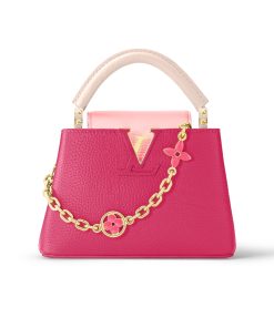 Louis Vuitton Capucines Taurillon Cowhide Dark Pink 27Cm M20845