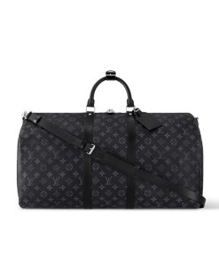 Louis Vuitton Keepall Bandouliere 55 Monogram Eclipse M40605