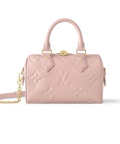 Louis Vuitton Speedy Bandouli?re 20 Monogram Empreinte Pink Opale 20Cm M47136