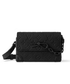 Louis Vuitton Steamer Wearable Wallet Monogram Taurillon Black 17Cm M81746