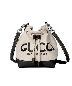 Gucci Shoulder Bag With Gucci Print Black 23Cm