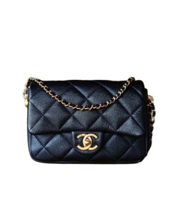 Chanel Grained Mini Flap Bag 19Cm Black As2855
