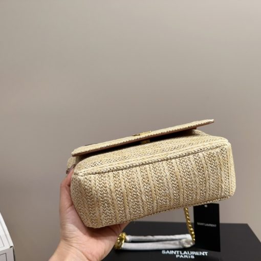 Saint Laurent Niki Medium Chain Bag In Raffia And Leather Natural 27Cm 633187Gg66W7069 - Image 4