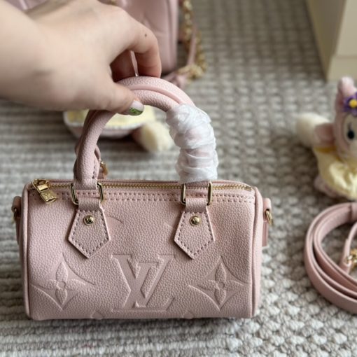 Louis Vuitton Speedy Bandouli?re 20 Monogram Empreinte Pink Opale 20Cm M47136 - Image 2