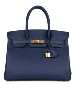 Hermes Birkin 30 Bleu Saphir Epsom Gold Hardware